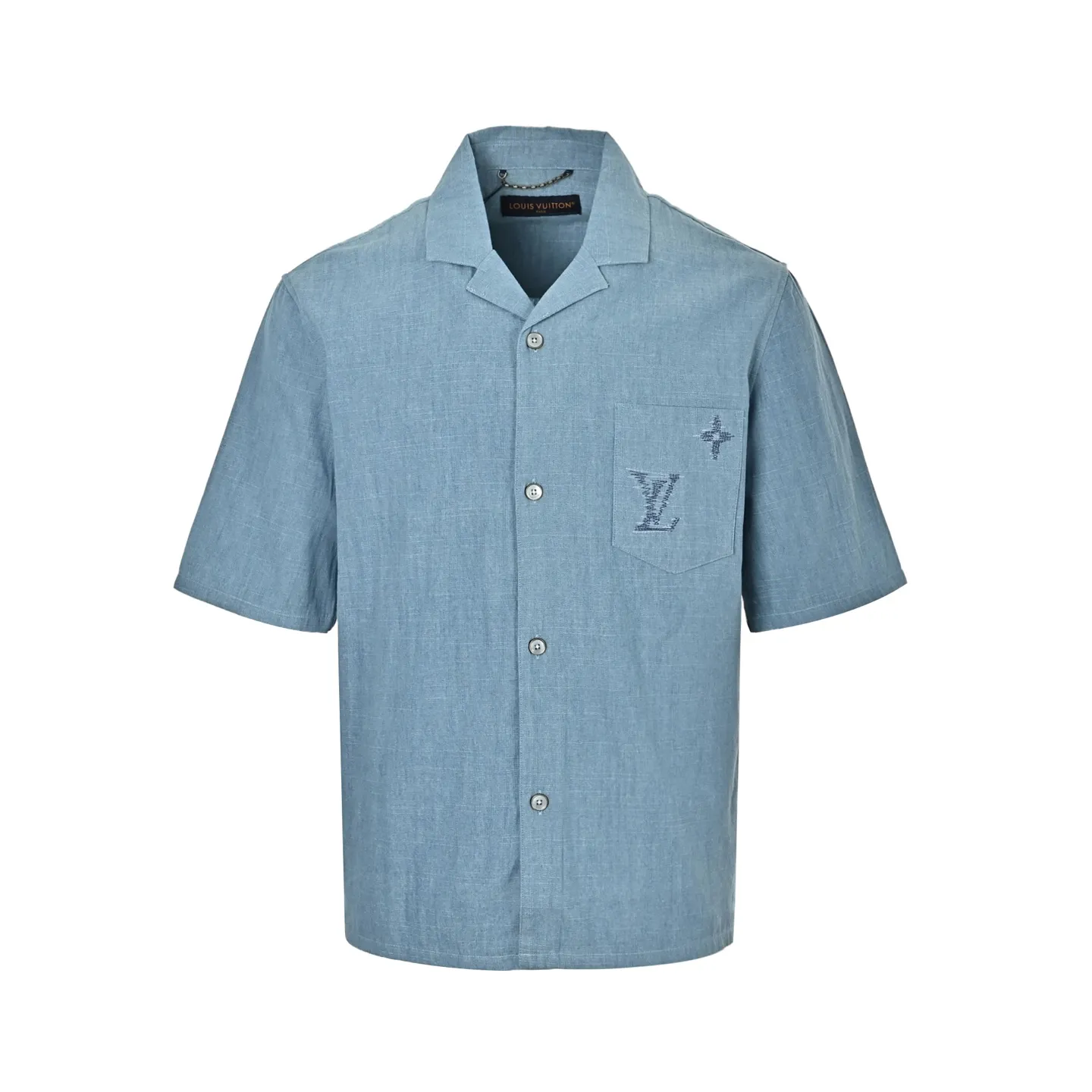 Louis Vuitton/Louis Vuitton front and back embroidery suit chambray short-sleeved shirt